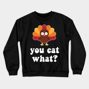 Vegan Thanksgiving Cute Vegetarian Turkey Crewneck Sweatshirt